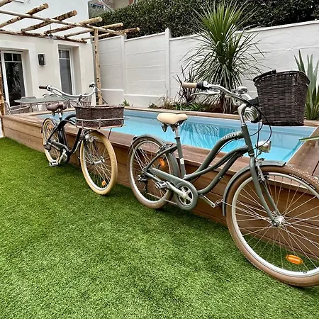 4pers 5'pied Piscine Jardin Parking Villa Arcachon